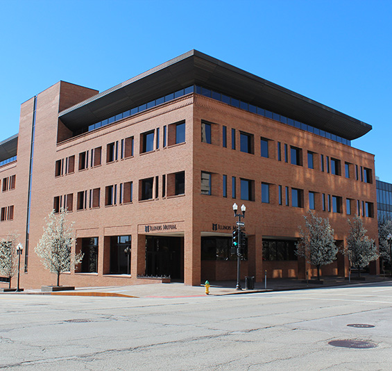 Illinois Mutual headquarters building in downtown Peoria, IL