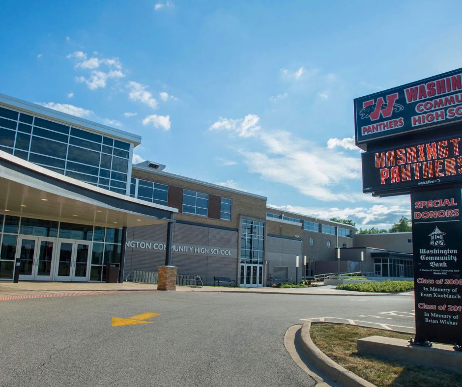 the front of Washington High Scool