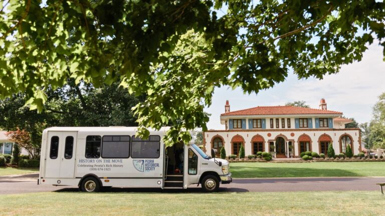 The Peoria Historical Society's "History on the Move" bus
