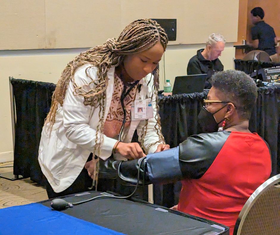 a patient and doctor at the MLK Luncheon